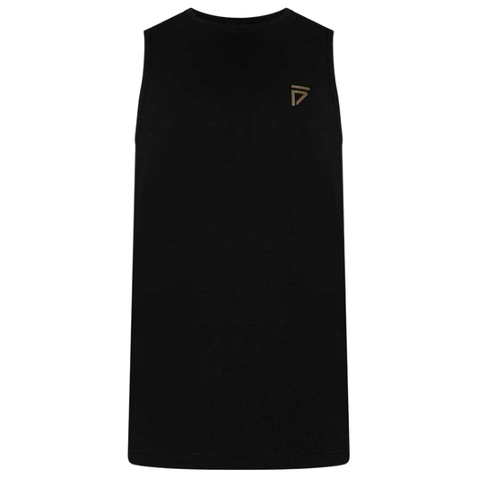 Black - Front - Gym King Mens Loose Fit Sleeveless Boxing Tank Top