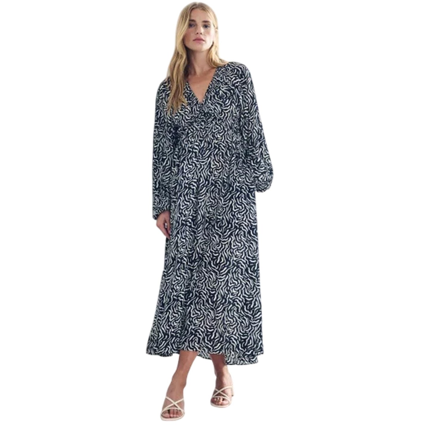 Black - Side - Nobody´s Child Womens-Ladies Doodle Flute Midaxi Dress