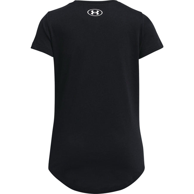 Black - Back - Under Armour Girls Sportswear Logo T-Shirt