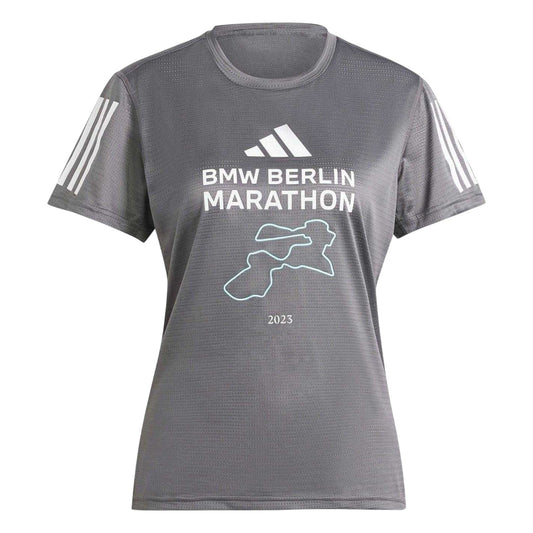 Grey - Front - Adidas Womens-Ladies Berlin Marathon 2023 BMW T-Shirt
