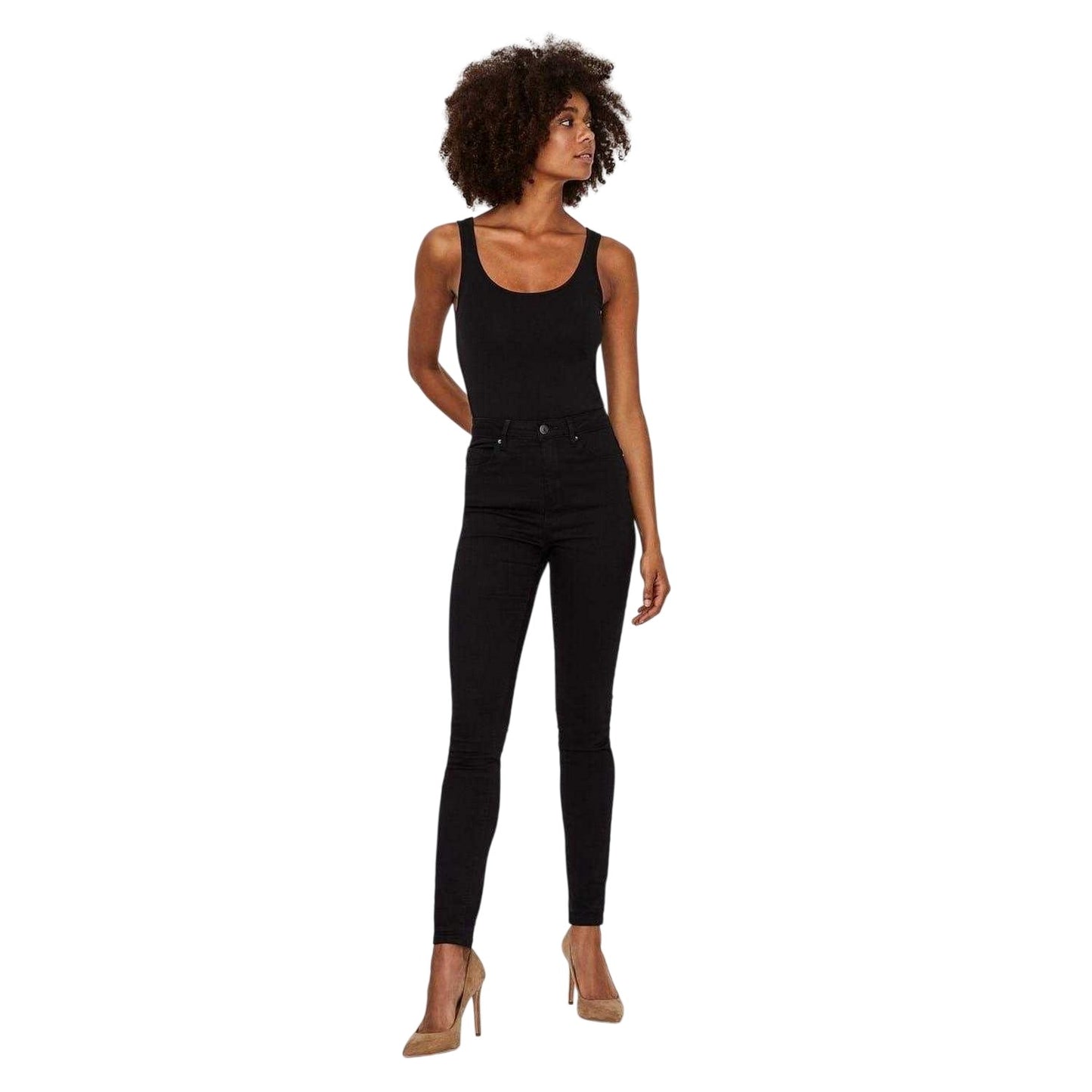 Black - Lifestyle - Vero Moda Womens-Ladies Cotton Blend Tank Top