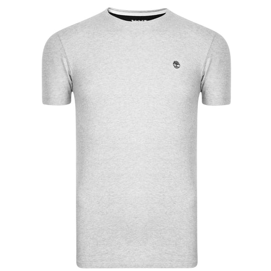 Grey - Front - Timberland Mens River Embroidered Crew Neck T-Shirt