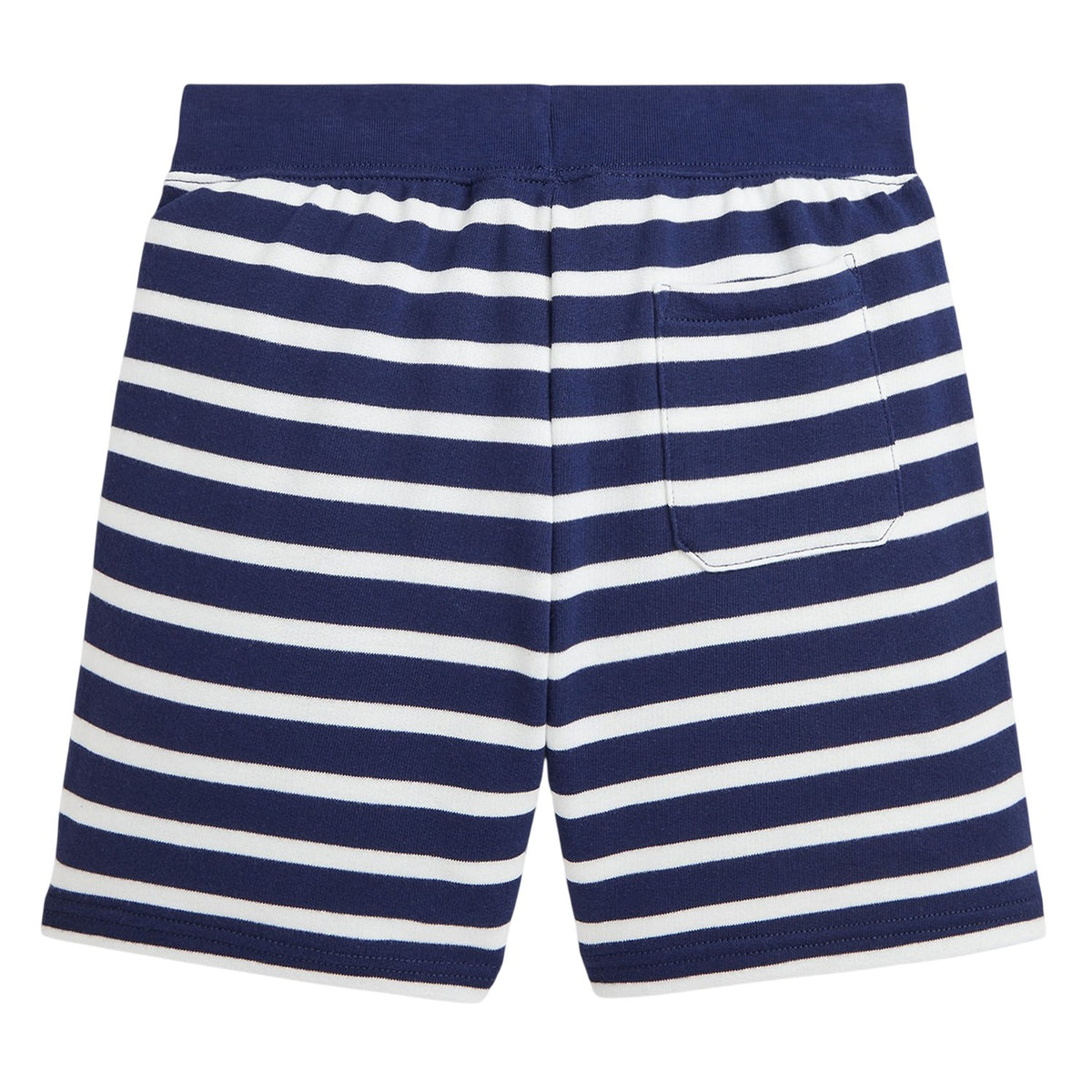 Navy - Back - Ralph Lauren Boys Fleece Striped Sweat Shorts