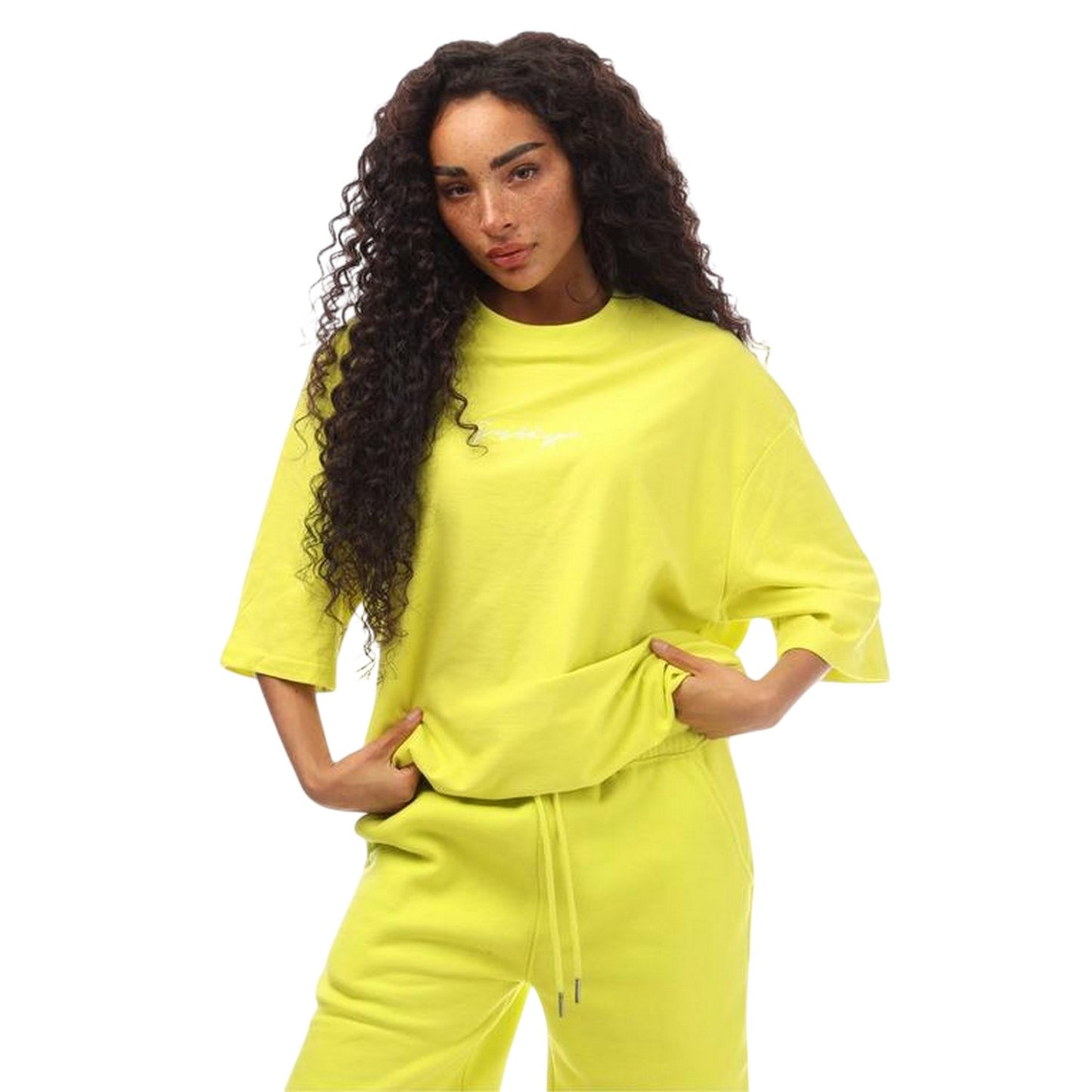 Lime - Lifestyle - Hype Mens Signature Logo Oversized T-Shirt