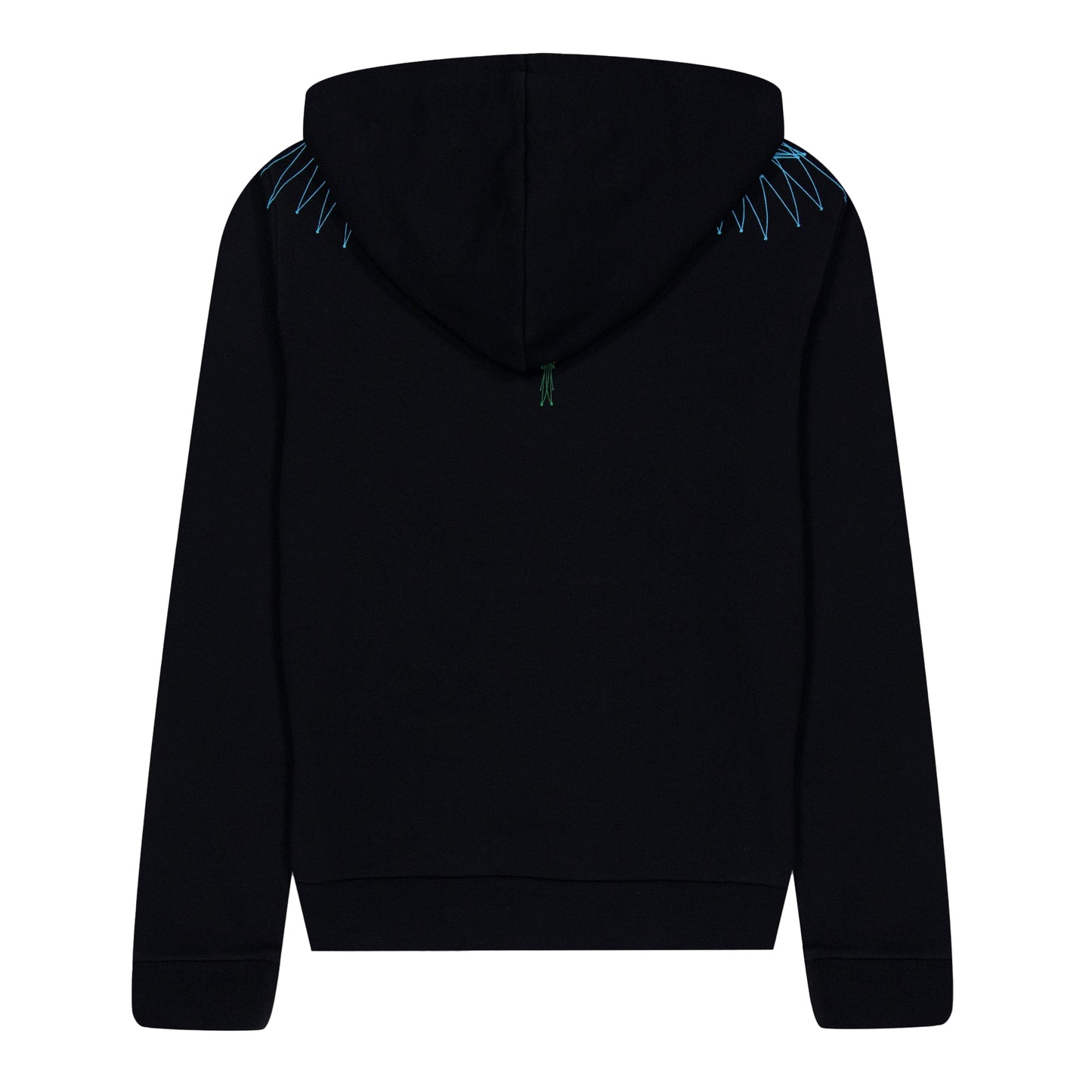 Black-Green - Back - Marcelo Burlon Childrens-Kids Bandana Wings Hoodie