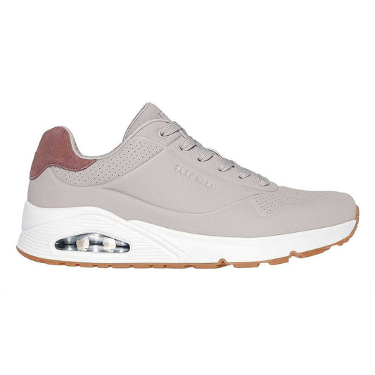Taupe - Front - Skechers Mens Uno Stand On Air Skech-Air Trainers