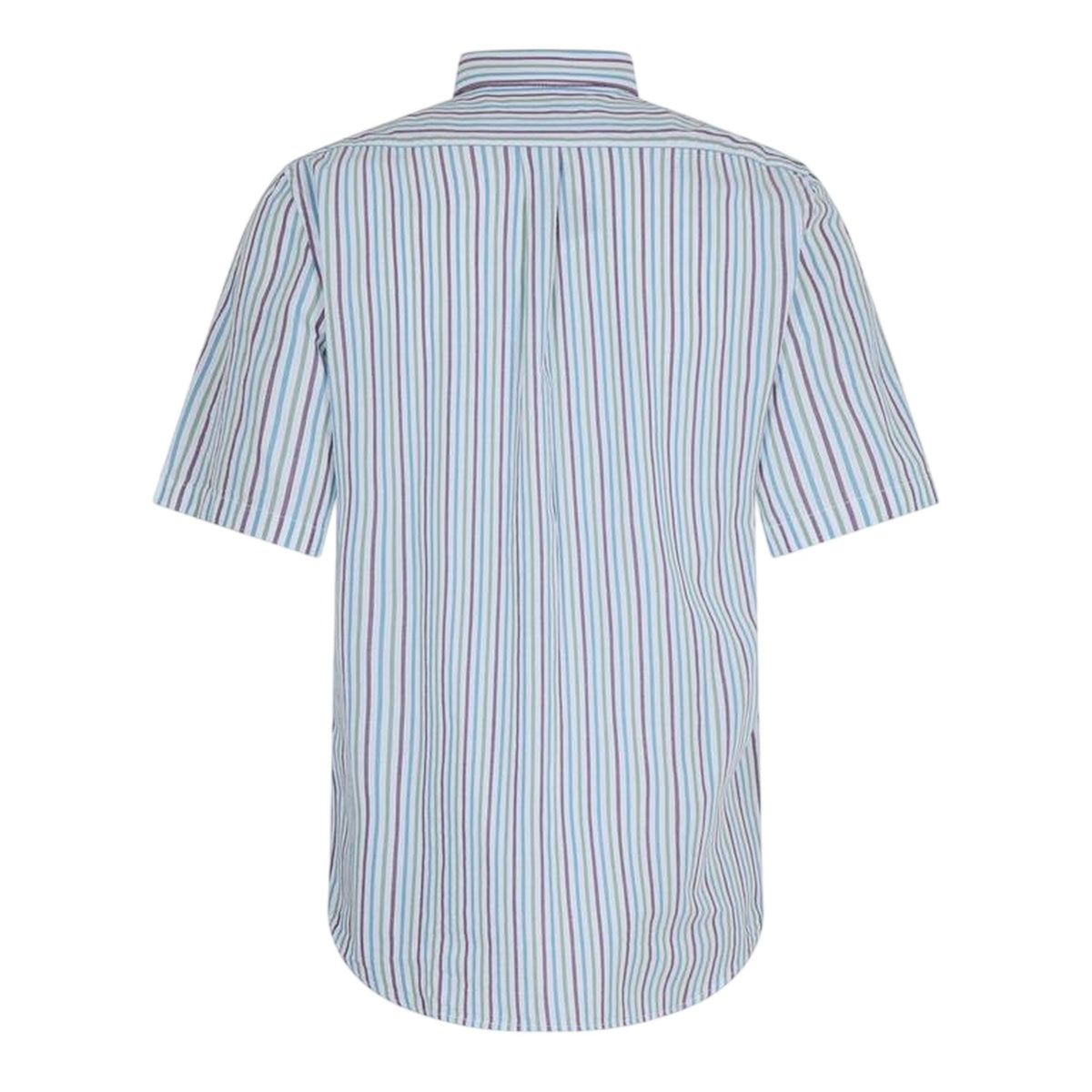 White - Back - Timberland Mens Striped Short-Sleeved Button-Down Shirt