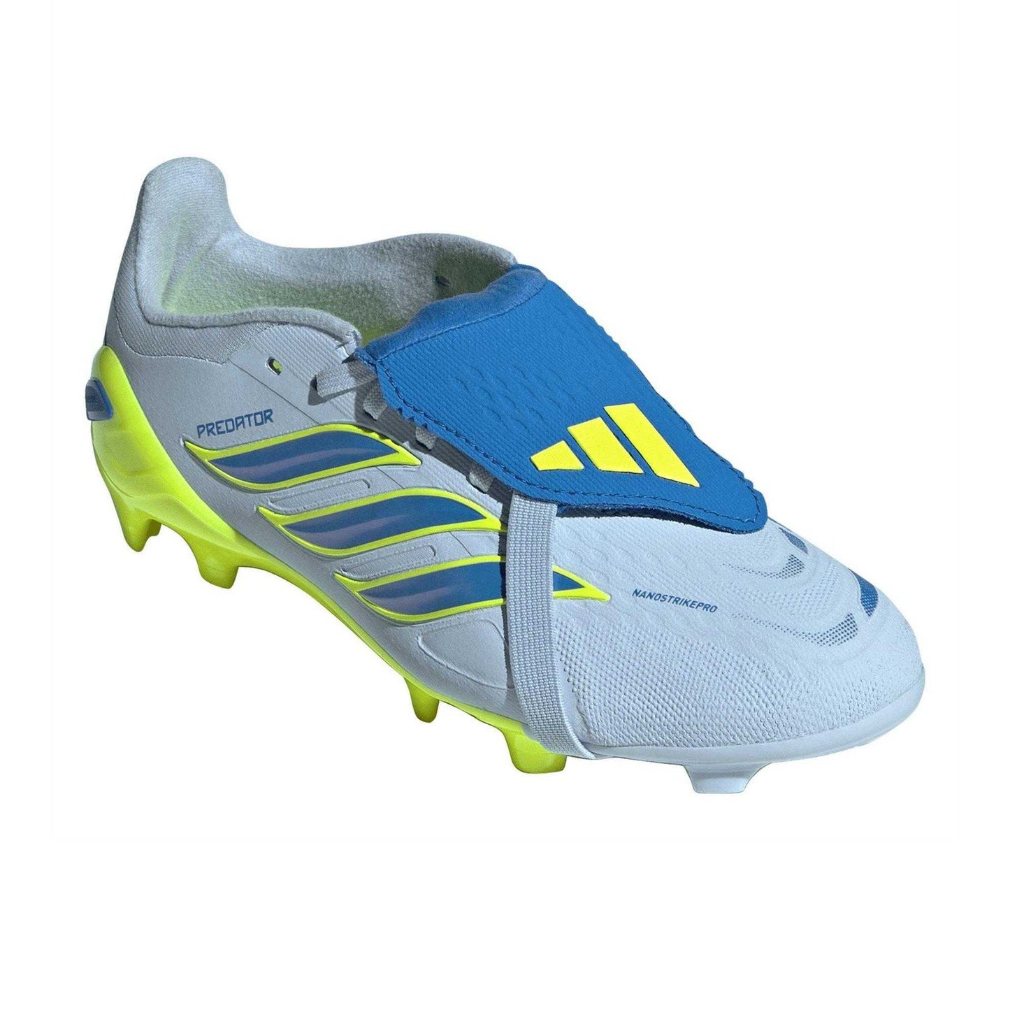 Blue-Yellow - Pack Shot - Predator Childrens-Kids Predator Elite Firm Ground Football Boots