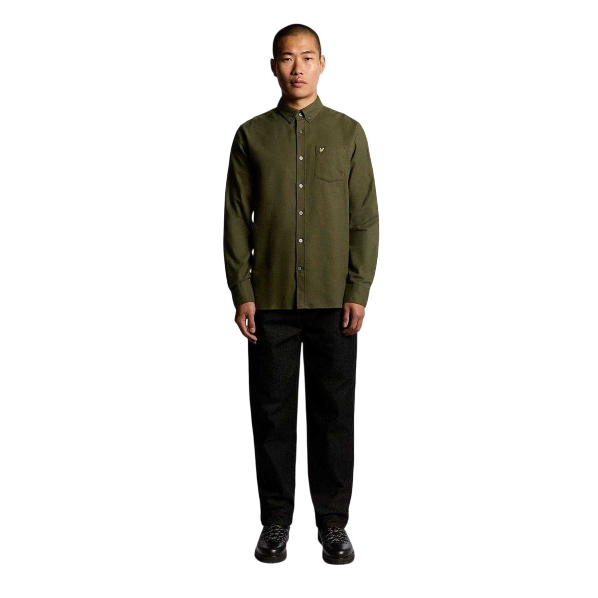 Deep Depths - Lifestyle - Lyle & Scott Mens Flannel Long-Sleeved Button-Down Shirt