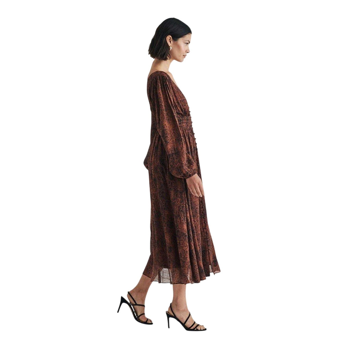 Multicoloured - Lifestyle - Nobody´s Child Womens-Ladies Aine Snake Print Midi Dress