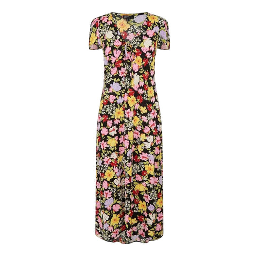 Multicoloured - Front - Nobody´s Child Womens-Ladies Billie Viscose Midi Dress