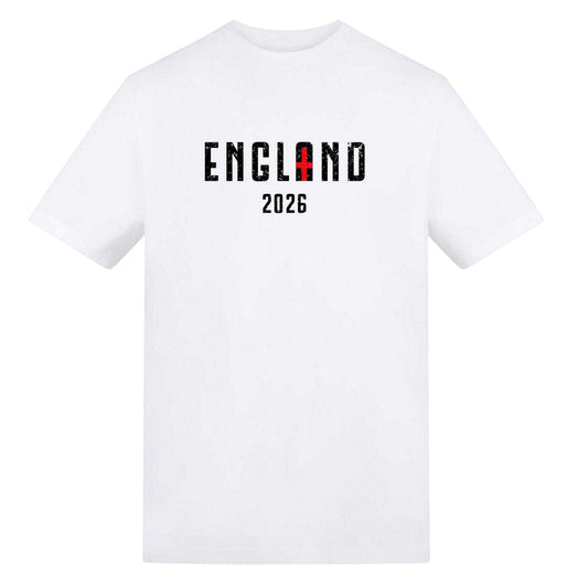 White - Front - AWD Mens England 2026 T-Shirt