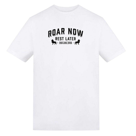 White - Front - AWD Mens Roar Now Rest Later T-Shirt