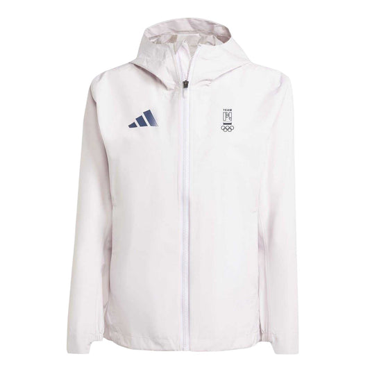 Almost Pink - Front - Adidas Unisex Adult Poland Hooded Jacket