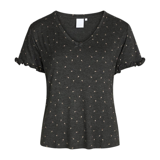 Dark Grey - Front - CCDK Copenhagen Womens-Ladies Jordan Flowers T-Shirt