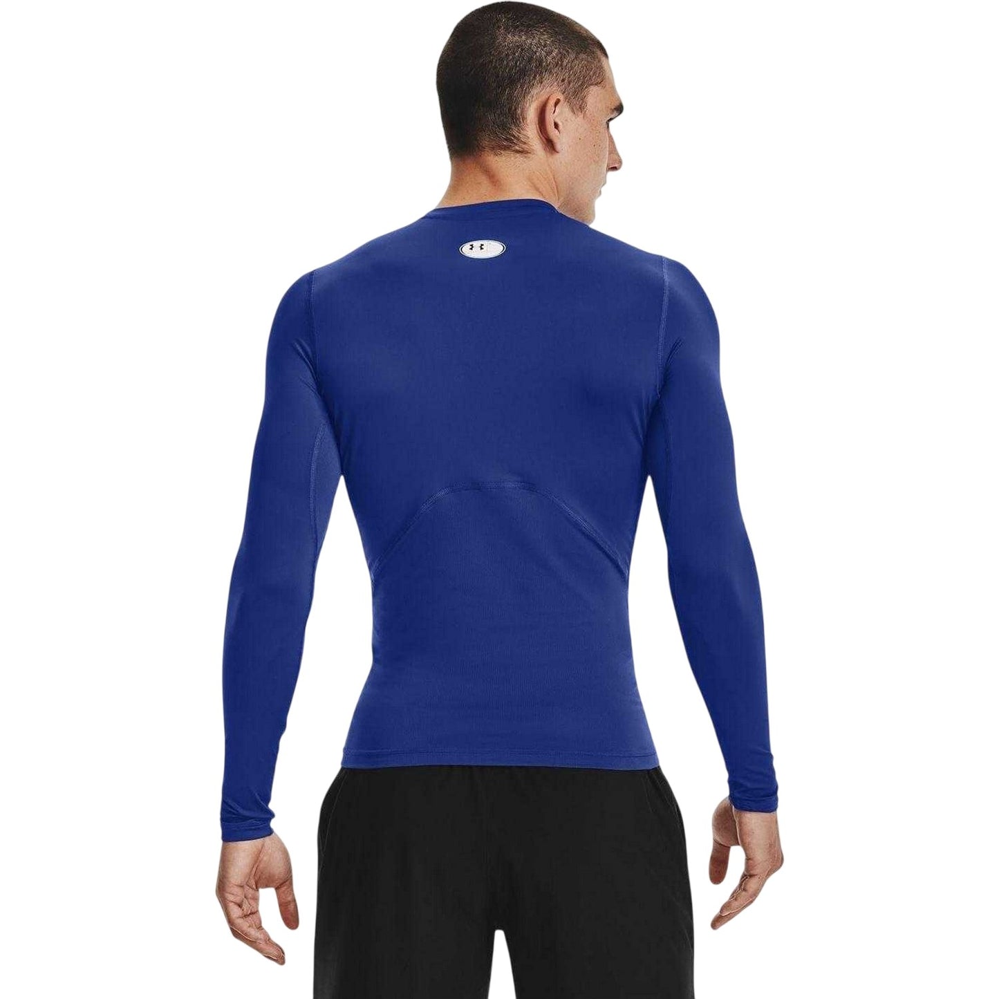 Royal Blue-White - Side - Under Armour Mens HeatGear Base Layer Top