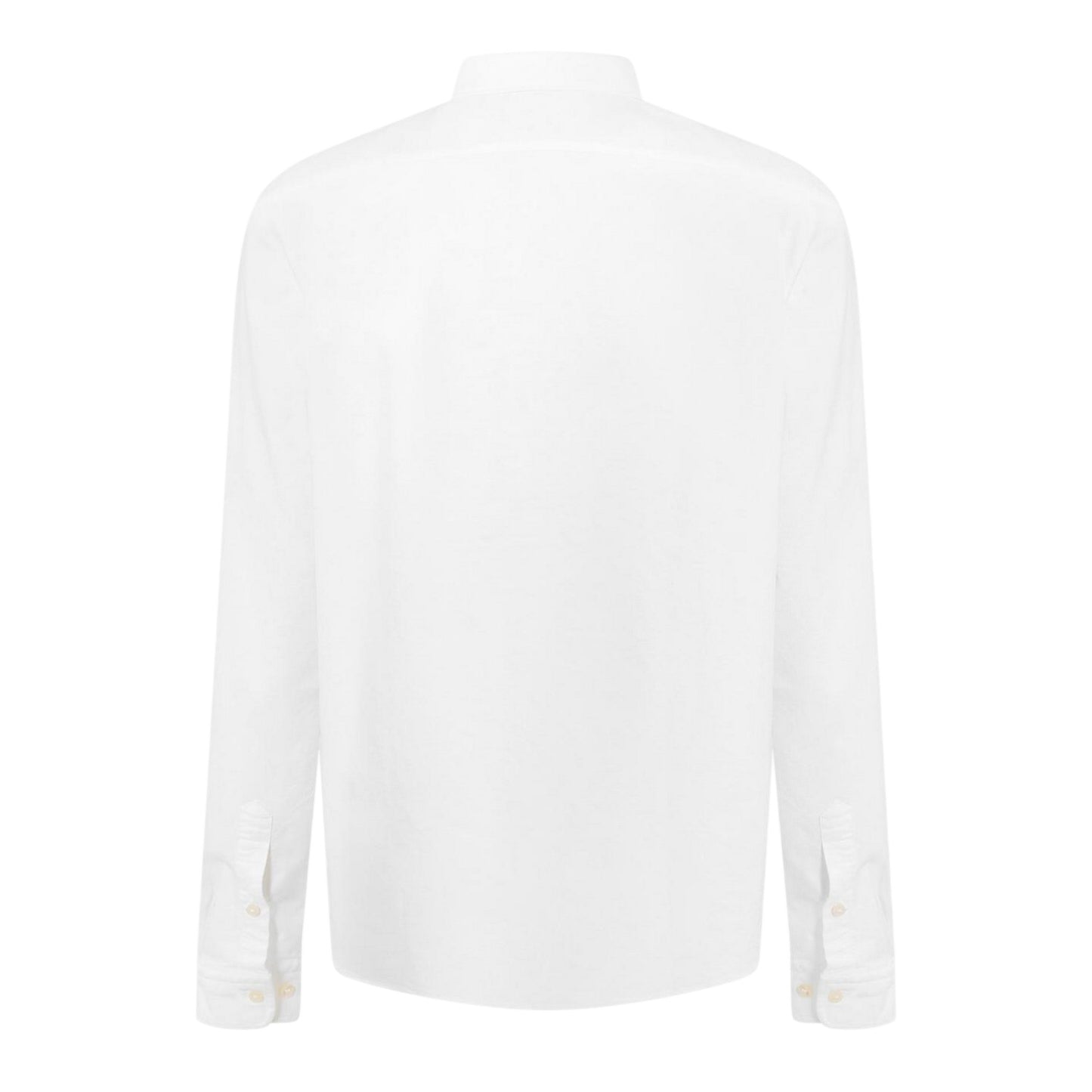 White - Back - Boss Mens Liam Patterned Collared Long-Sleeved Button-Down Shirt