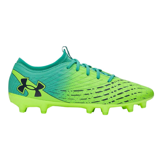 Green-Turquoise - Front - Under Armour Mens Magnetico Elite 5 Firm Ground Football Boots