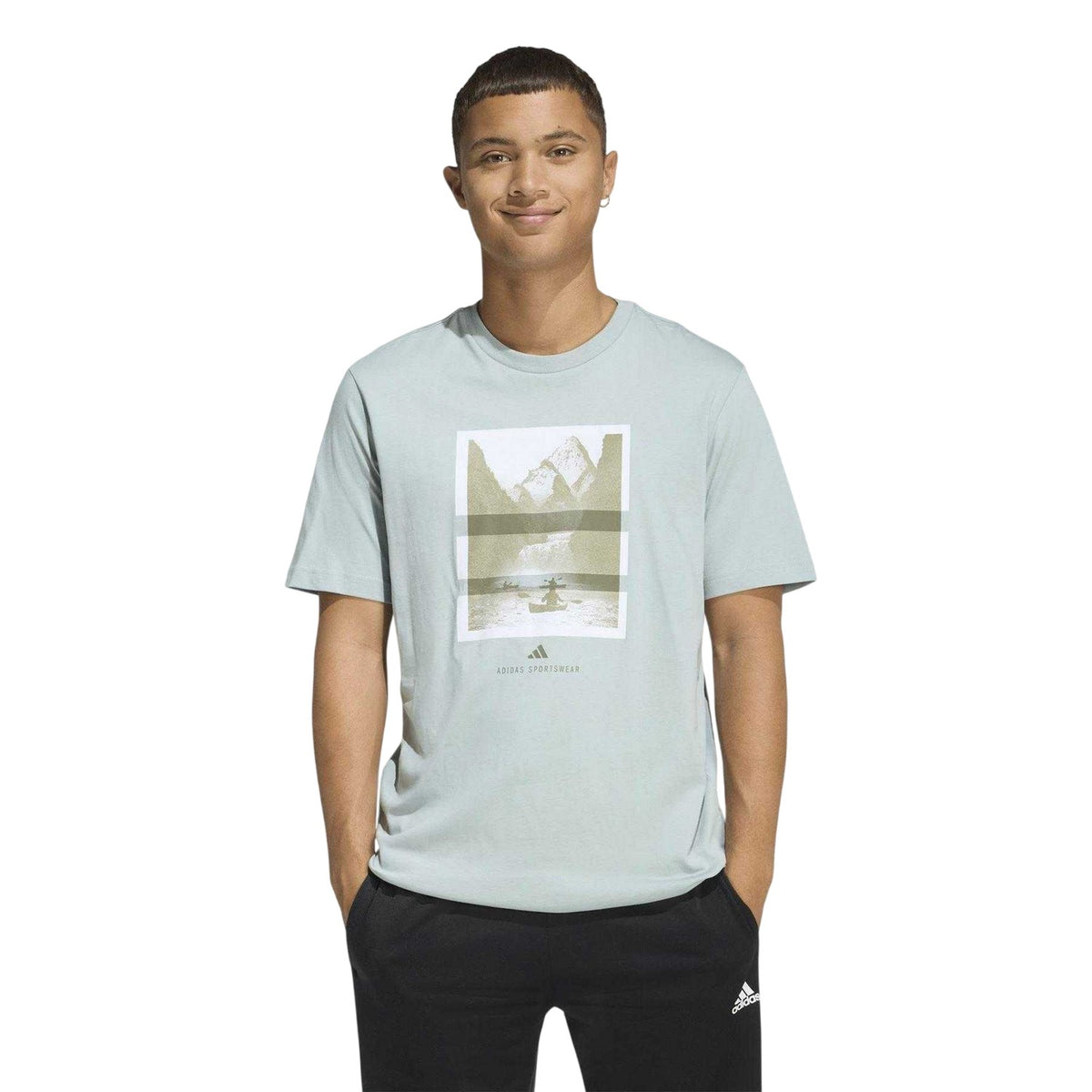 Green - Lifestyle - Adidas Mens Graphic Logo T-Shirt
