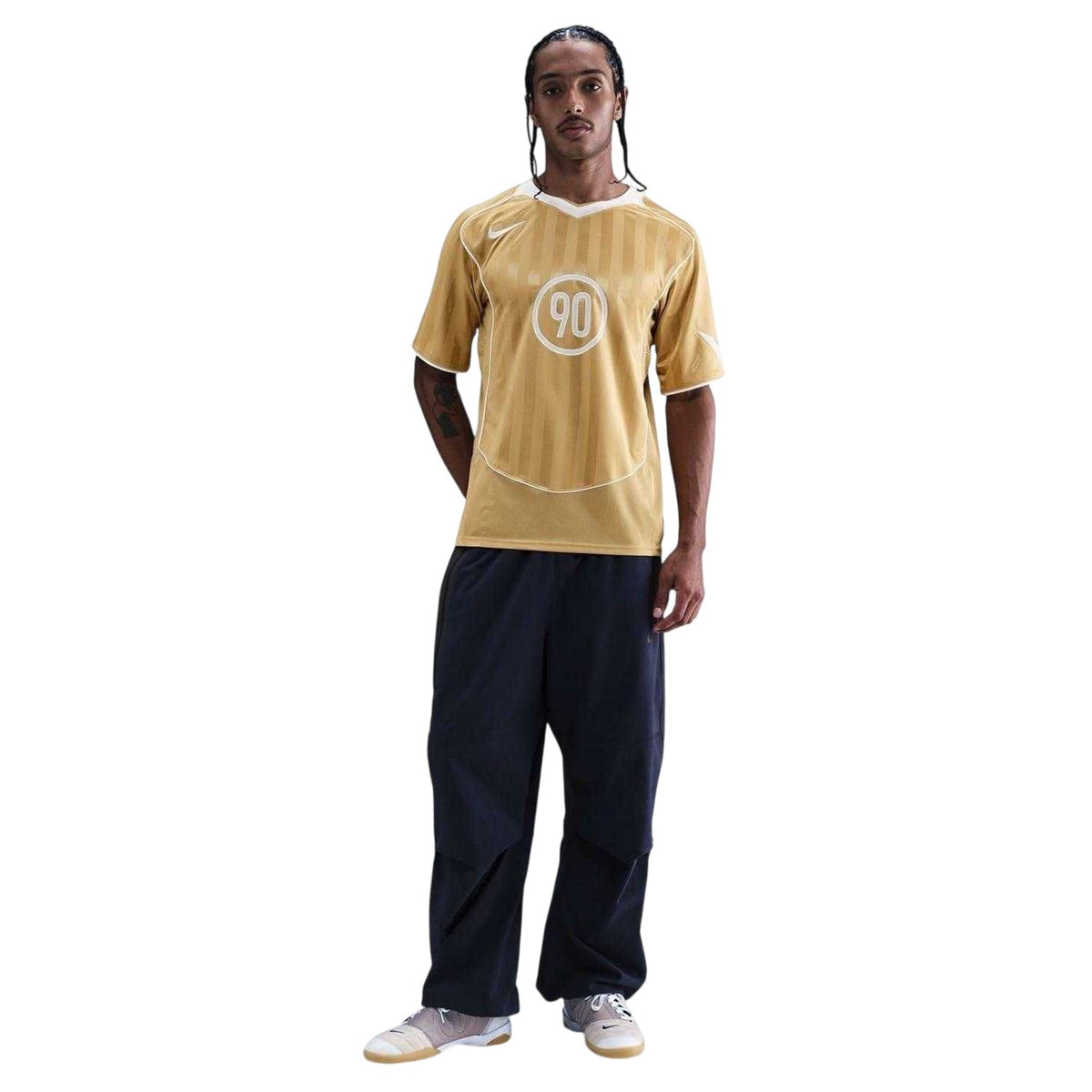 Gold - Lifestyle - Nike Mens T90 Energy V Neck Short-Sleeved Jersey