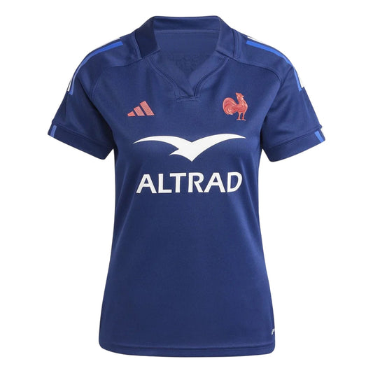 Dark Blue - Front - Adidas Womens-Ladies Rooster Rugby Shirt