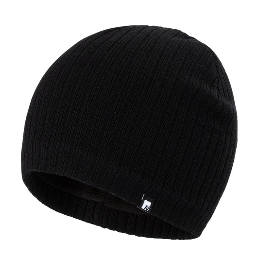 Black - Front - Nevica Unisex Adult Vail Ribbed Wool Beanie