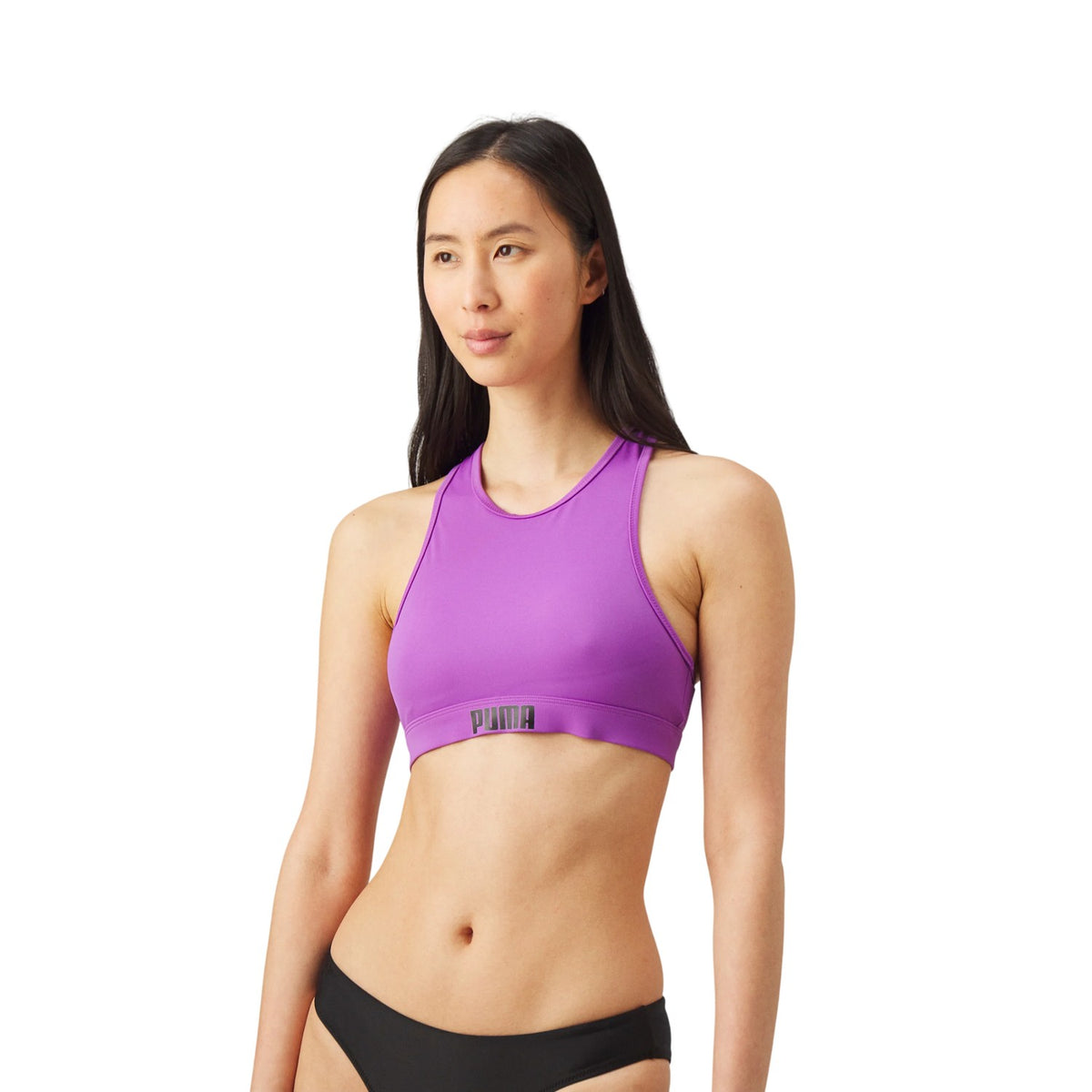 Purple - Side - Puma Womens-Ladies Performance Bikini Top