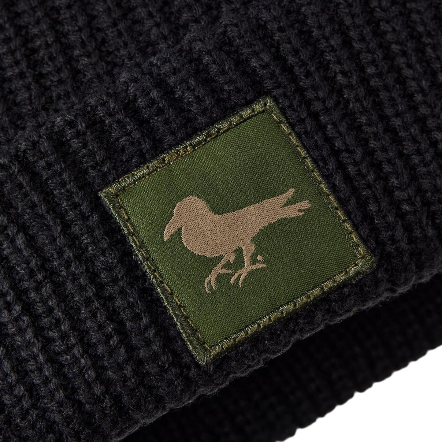 Jet Black - Side - Modern Amusement Unisex Adult Ladera Ribbed Beanie