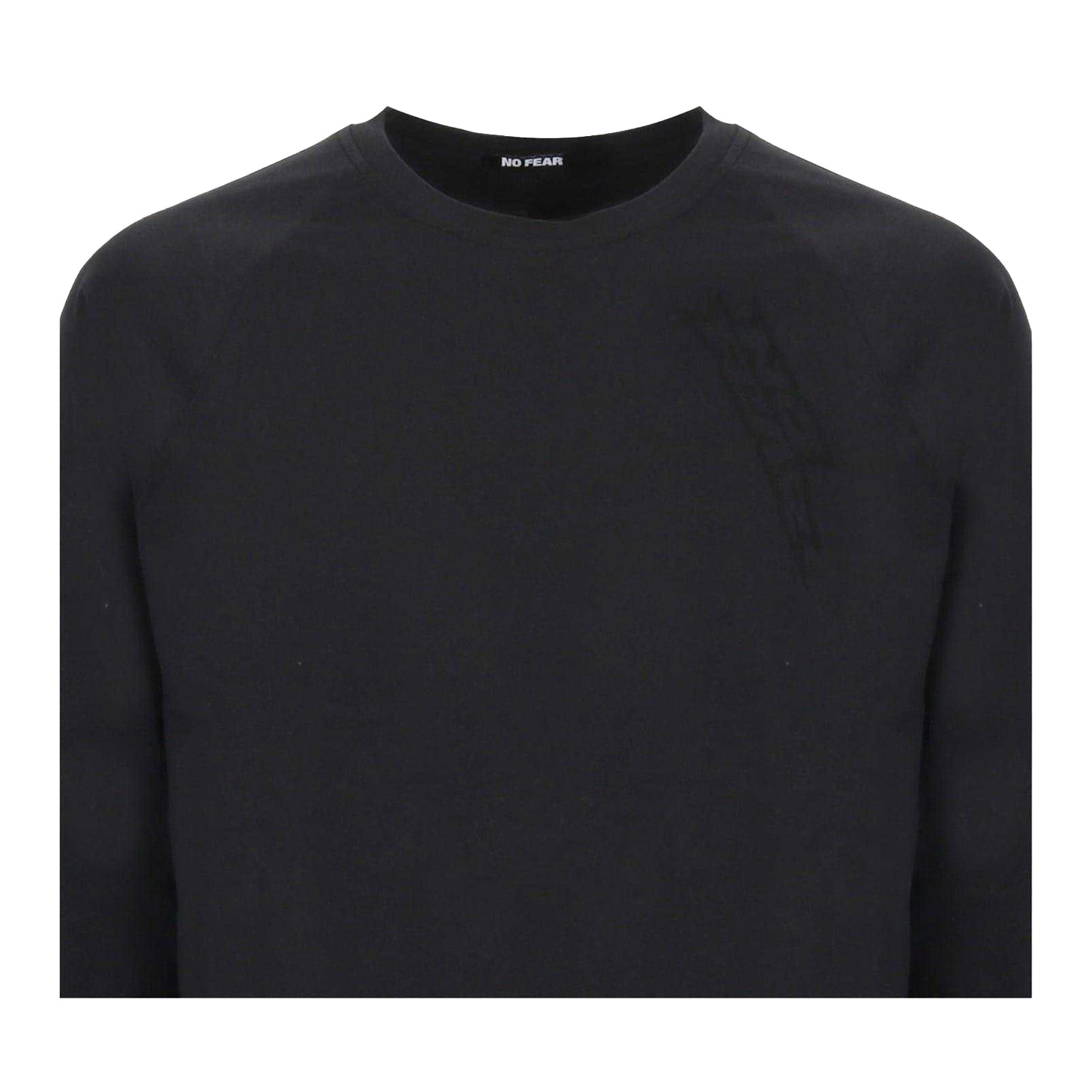 Black - Side - No Fear Mens Logo Raglan Long-Sleeved T-Shirt