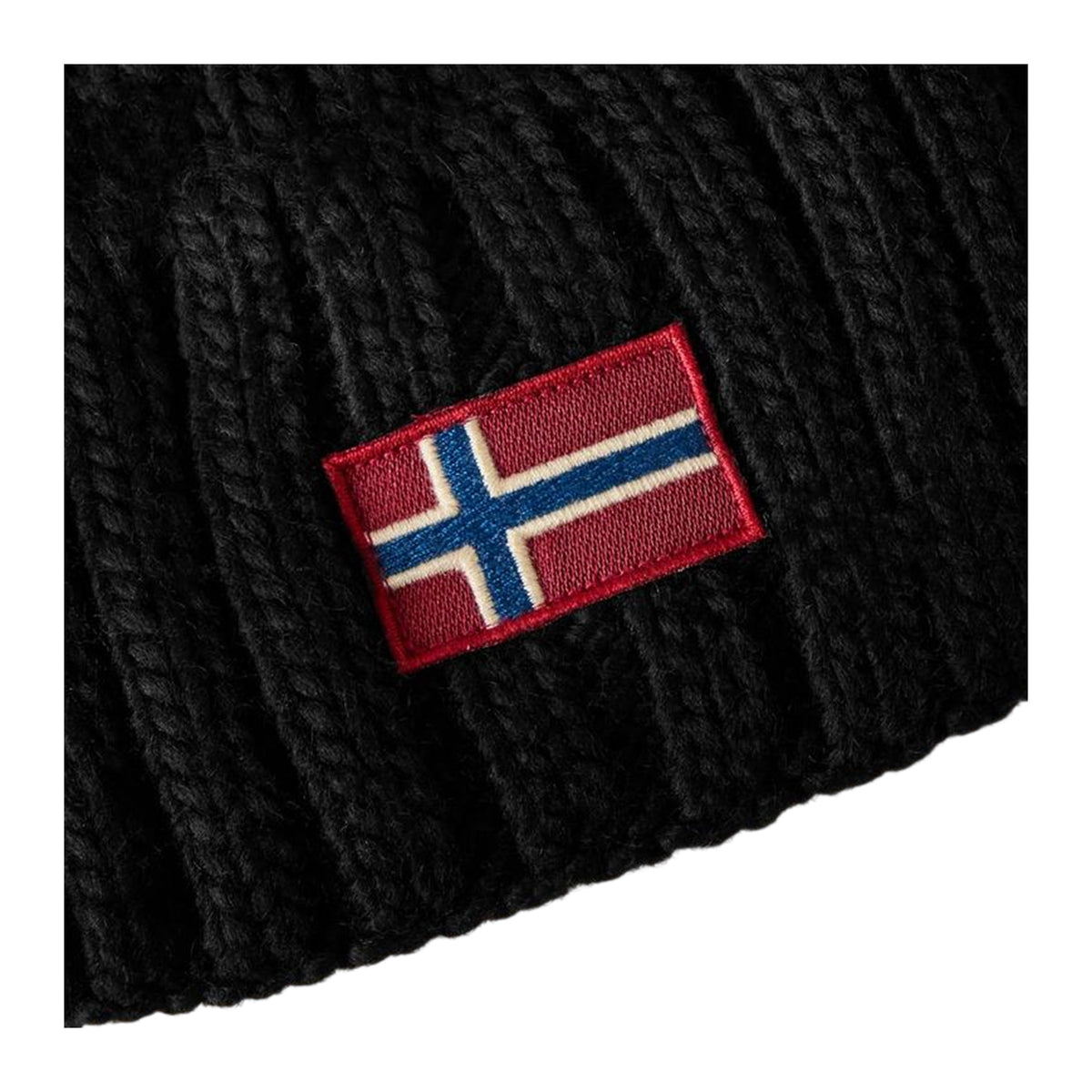 Black - Side - Napapijri Womens-Ladies Semiury Flag Bobble Hat