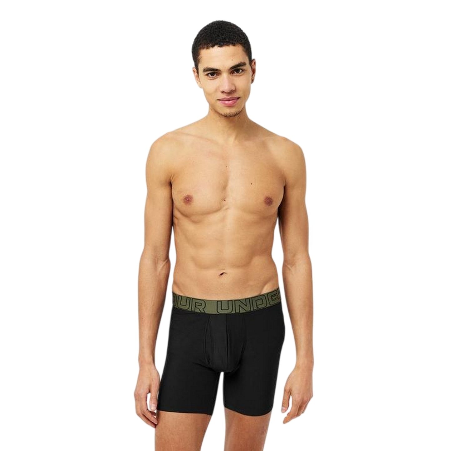 Green-Black Marl - Side - Under Armour Mens Tech Boxer Briefs (Pack of 2)