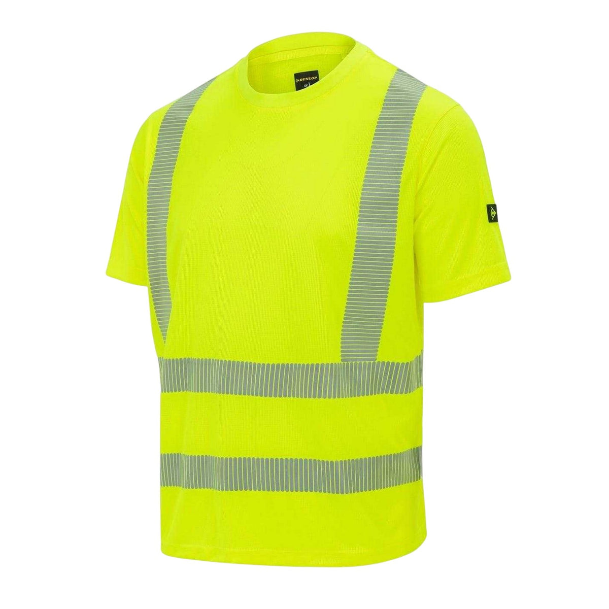 Yellow - Side - Dunlop Mens Lightweight Hi-Vis T-Shirt