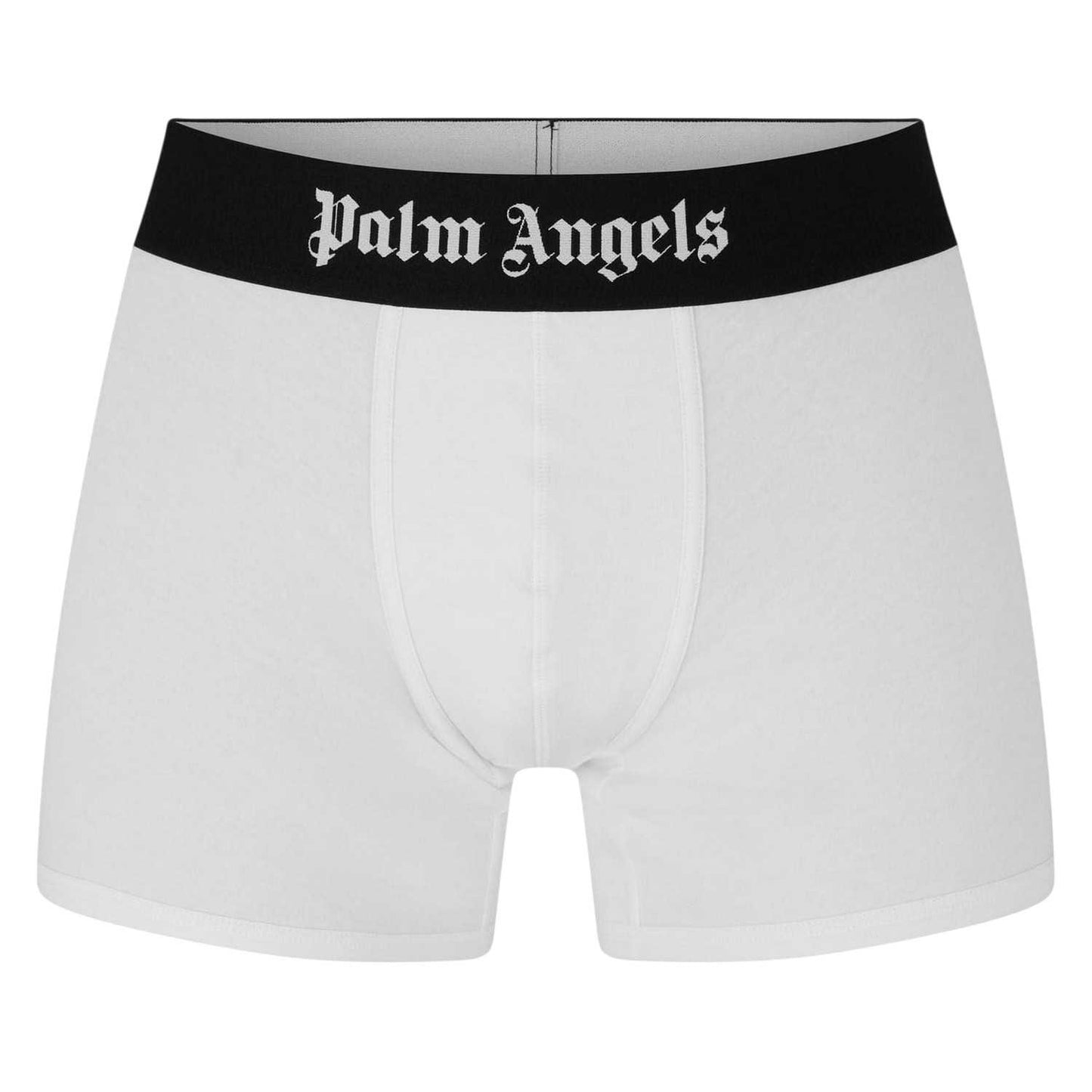 White-Black - Side - Palm Angels Mens Boxer Briefs (Pack of 2)