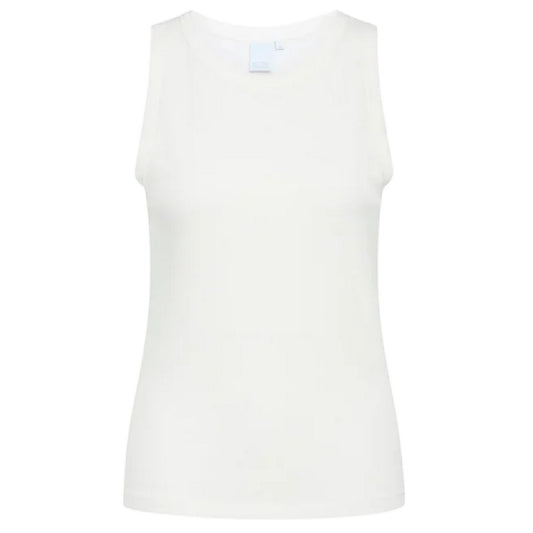 Snow White - Front - CCDK Copenhagen Womens-Ladies Anja Plain Sleeveless Tank Top