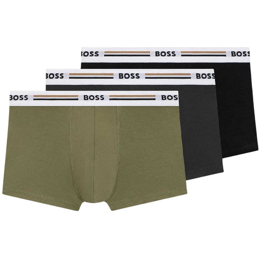 Multicoloured - Front - Boss Mens Revive Boxer Shorts (Pack of 3)