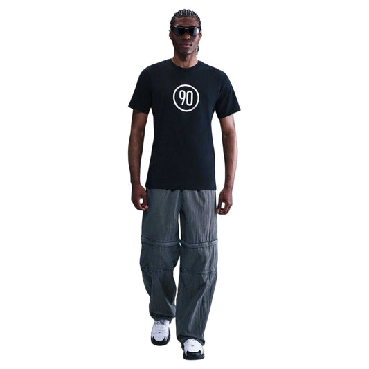 Black-White - Front - Nike Mens Total 90 T-Shirt