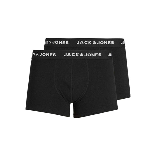 Black - Front - Jack And Jones Boys Jon Jersey Boxer Briefs (Pack of 2)