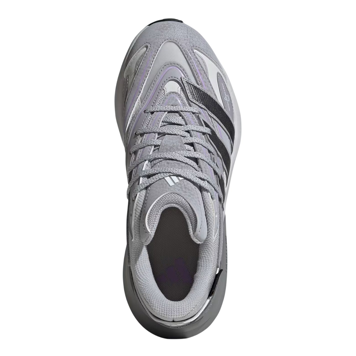 Grey-Plum - Pack Shot - Adidas Womens-Ladies Lightblaze Leather Lace Up Trainers