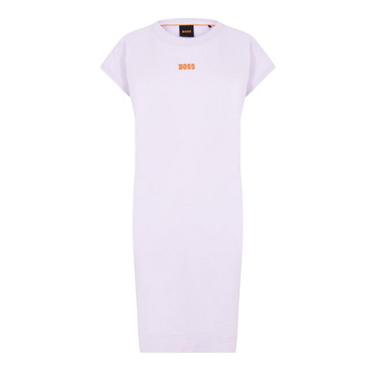 Purple - Front - Boss Womens-Ladies Crew Neck T-Shirt Dress