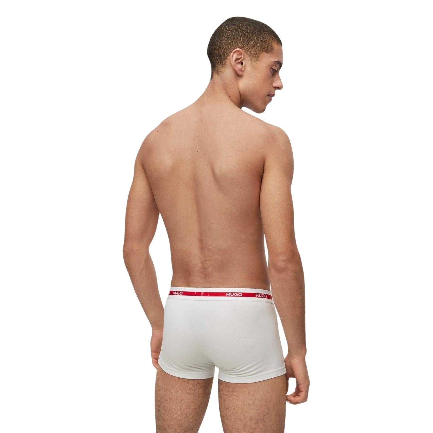 Red - Lifestyle - Hugo Mens Organic Boxer Briefs (Pack of 3)