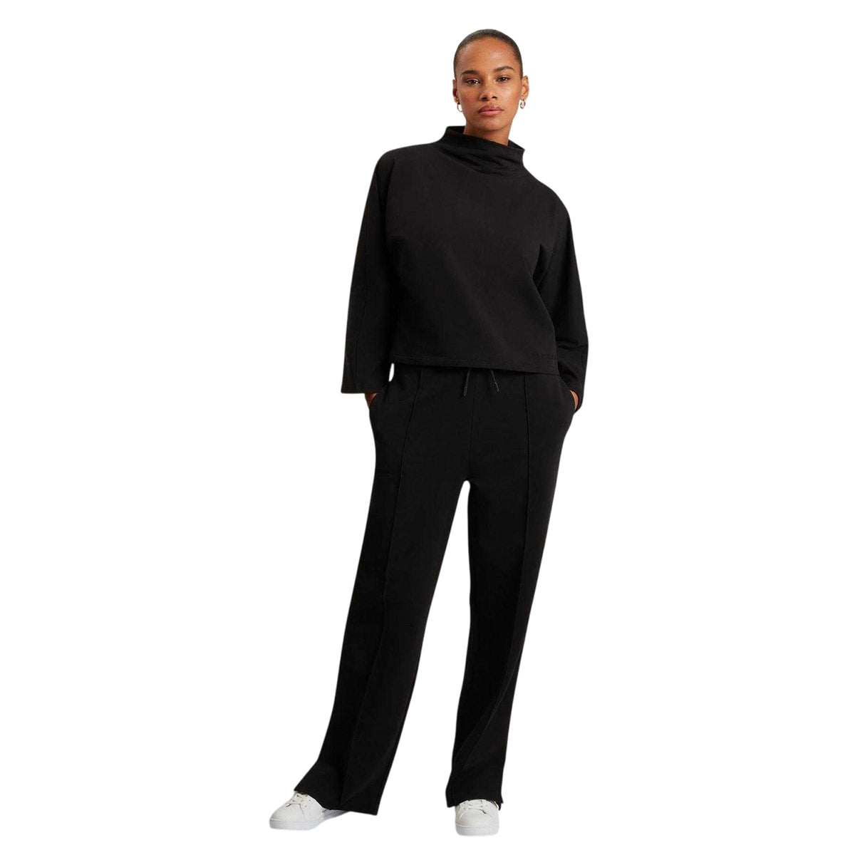 Black - Lifestyle - Ted Baker Womens-Ladies Pintuck Straight Leg Joggers