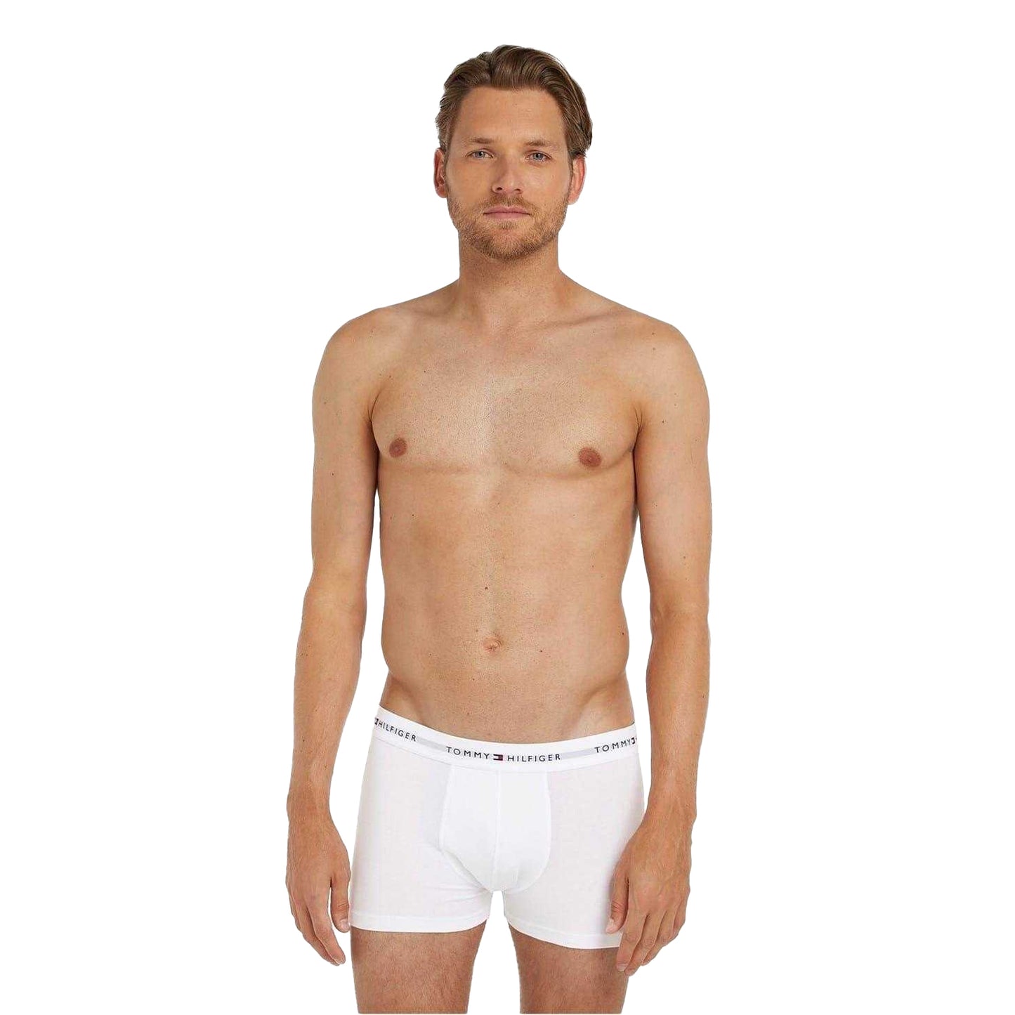 Sky-White-Red - Lifestyle - Tommy Hilfiger Mens Cotton Blend Classic Boxer Shorts (Pack of 3)