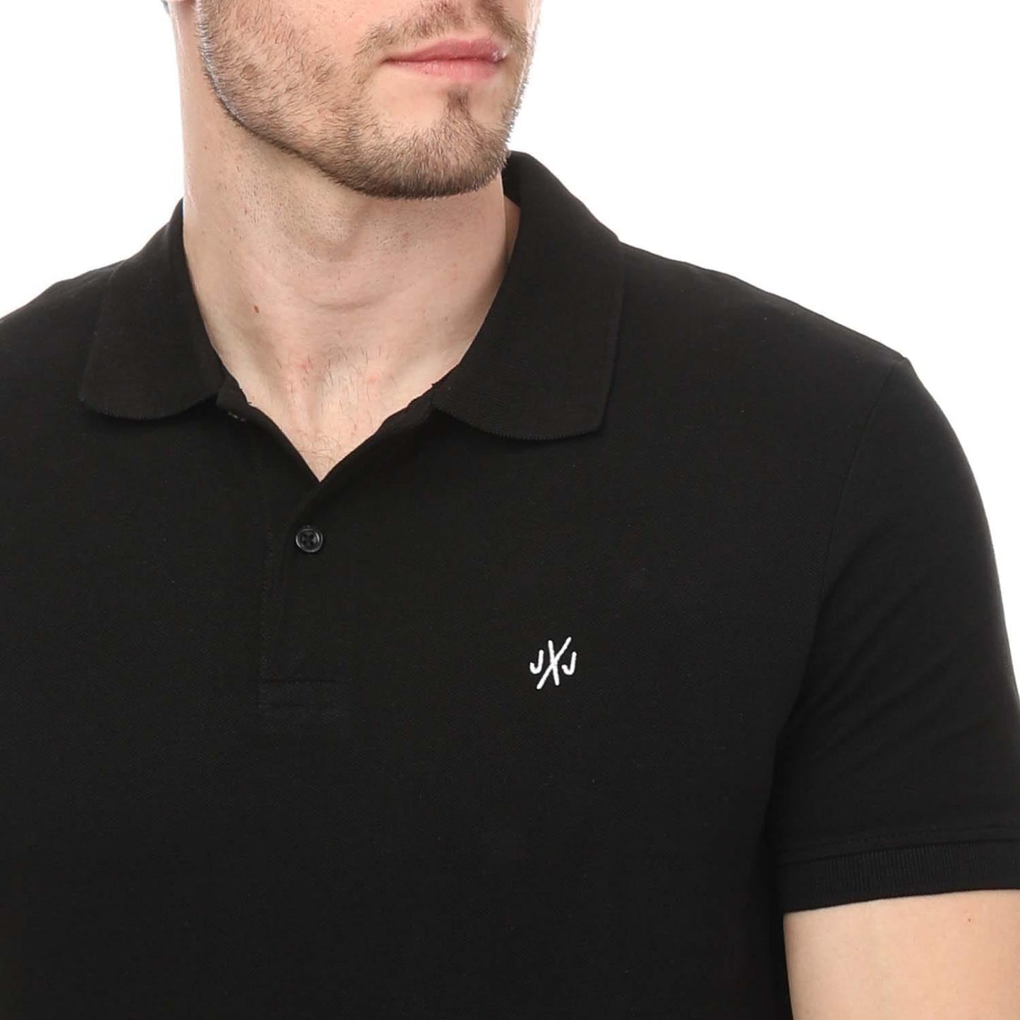 Black-Grey-White - Pack Shot - Jack And Jones Mens Polo Shirt (Pack of 3)
