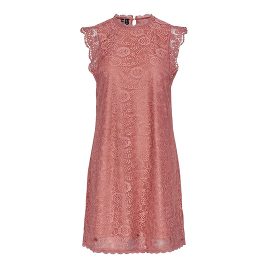 Canyon Rose - Front - Pieces Womens-Ladies Olline Lace Casual Mini Dress