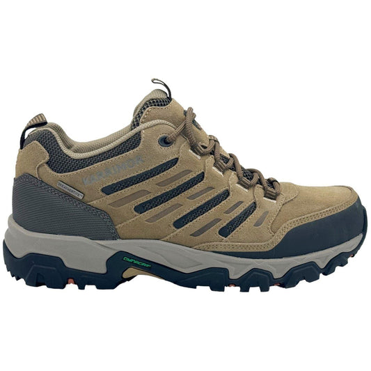 Taupe - Front - Karrimor Mens Mount Suede Low Waterproof Walking Shoes