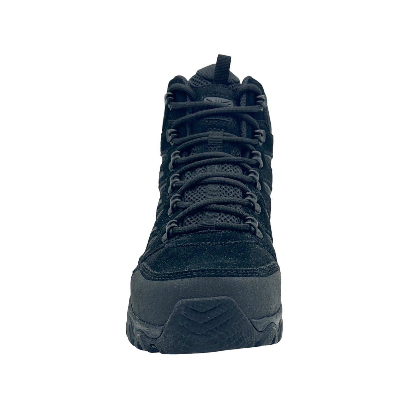 Black - Close up - Karrimor Mens Mount Mid Leather Waterproof Walking Boots