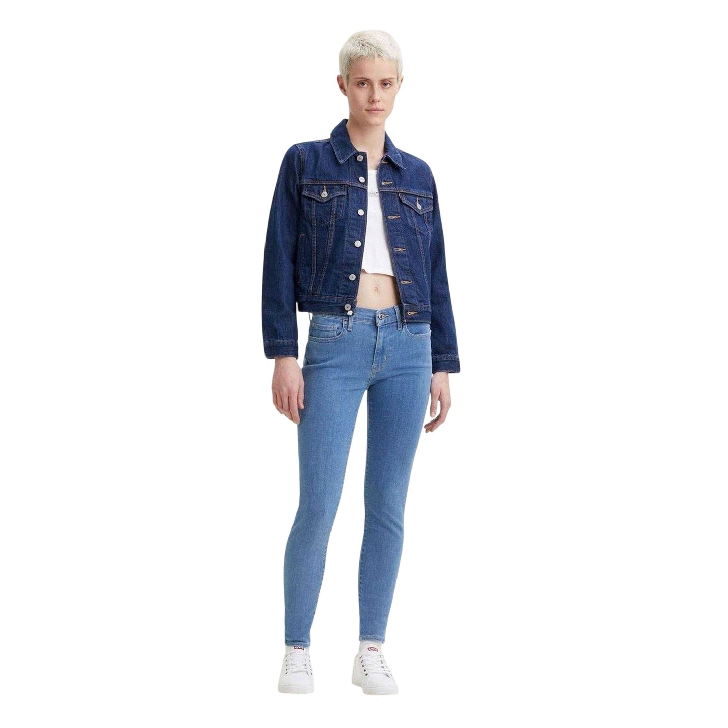 Blue - Lifestyle - Levis Womens-Ladies 710 Super Skinny Jeans