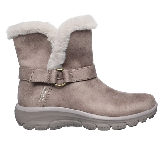 Dark Taupe - Front - Skechers Womens-Ladies Easy Going Dreamers Ankle Boots