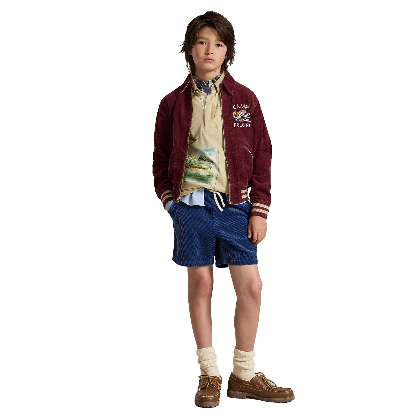 Classic Blue - Lifestyle - Ralph Lauren Boys Corduroy Chino Shorts