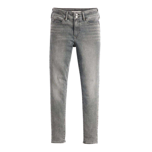 Light Grey - Front - Levis Womens-Ladies 711 Double Button Skinny Jeans
